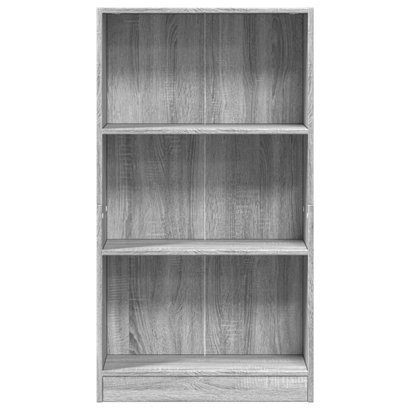 vidaXL szürke sonoma színű szerelt fa könyvespolc 60 x 24 x 109 cm