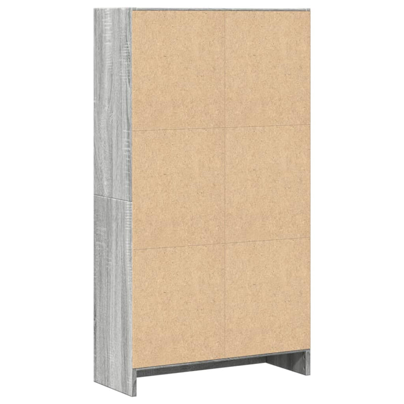 vidaXL szürke sonoma színű szerelt fa könyvespolc 60 x 24 x 109 cm