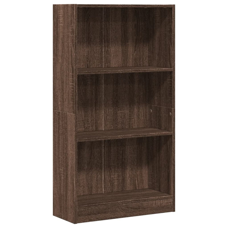 vidaXL barna tölgy színű szerelt fa könyvszekrény 60 x 24 x 109 cm