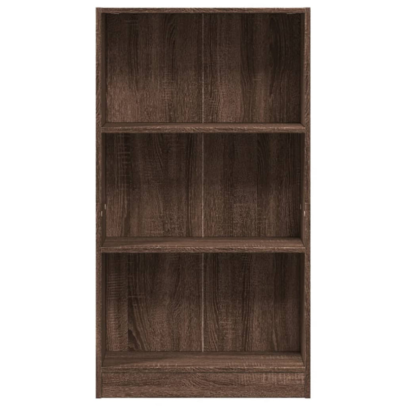 vidaXL barna tölgy színű szerelt fa könyvszekrény 60 x 24 x 109 cm