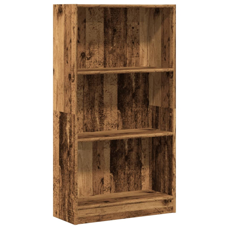 vidaXL antik fa színű szerelt fa könyvespolc 60 x 24 x 109 cm