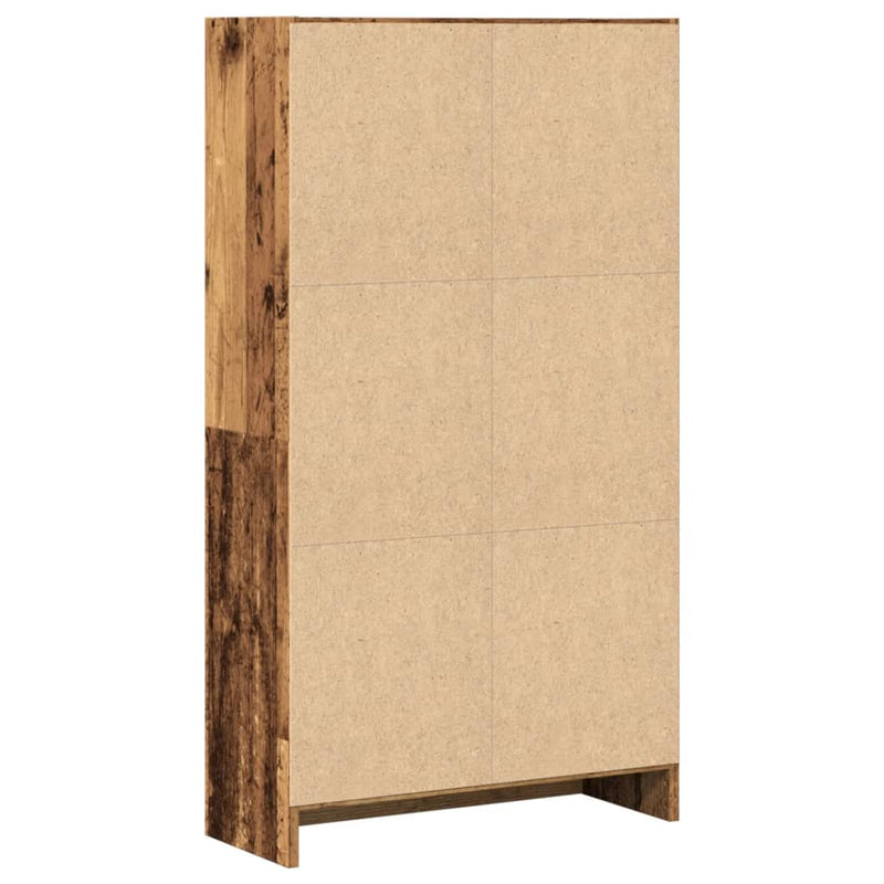 vidaXL antik fa színű szerelt fa könyvespolc 60 x 24 x 109 cm
