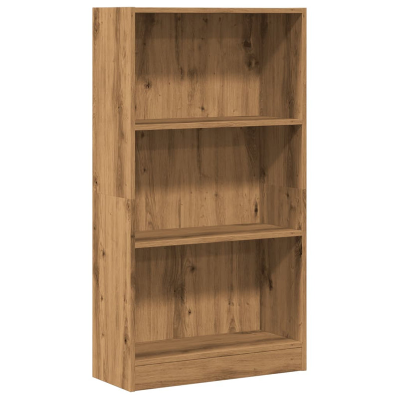 vidaXL kézműves tölgy szerelt fa könyvespolc 60 x 24 x 109 cm