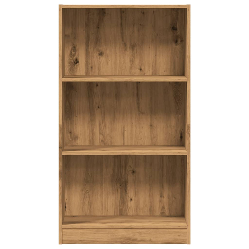 vidaXL kézműves tölgy szerelt fa könyvespolc 60 x 24 x 109 cm