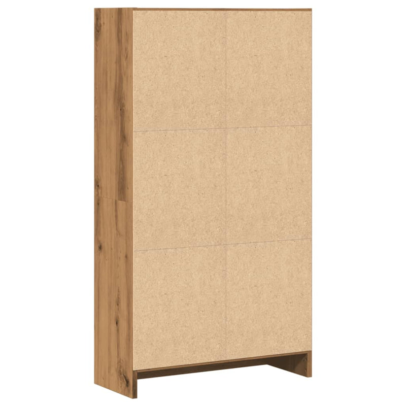 vidaXL kézműves tölgy szerelt fa könyvespolc 60 x 24 x 109 cm