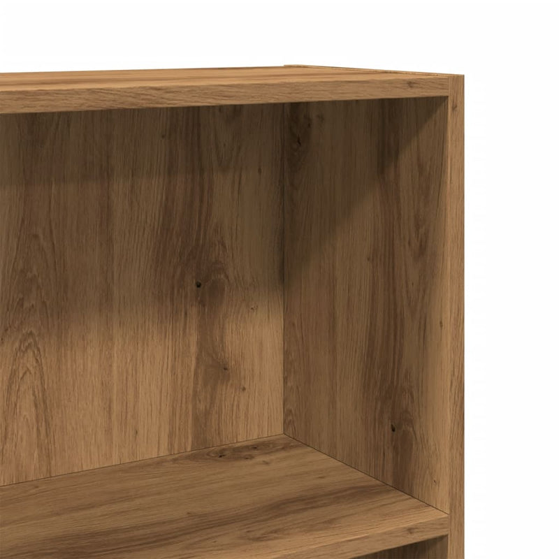 vidaXL kézműves tölgy szerelt fa könyvespolc 60 x 24 x 109 cm