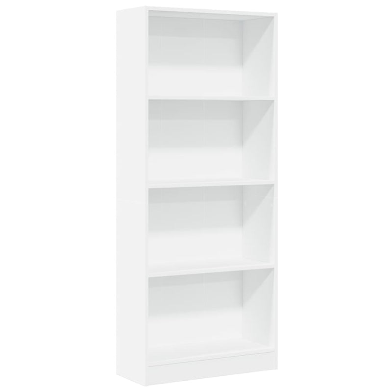 vidaXL fehér szerelt fa könyvespolc 60 x 24 x 143 cm