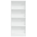 vidaXL fehér szerelt fa könyvespolc 60 x 24 x 143 cm