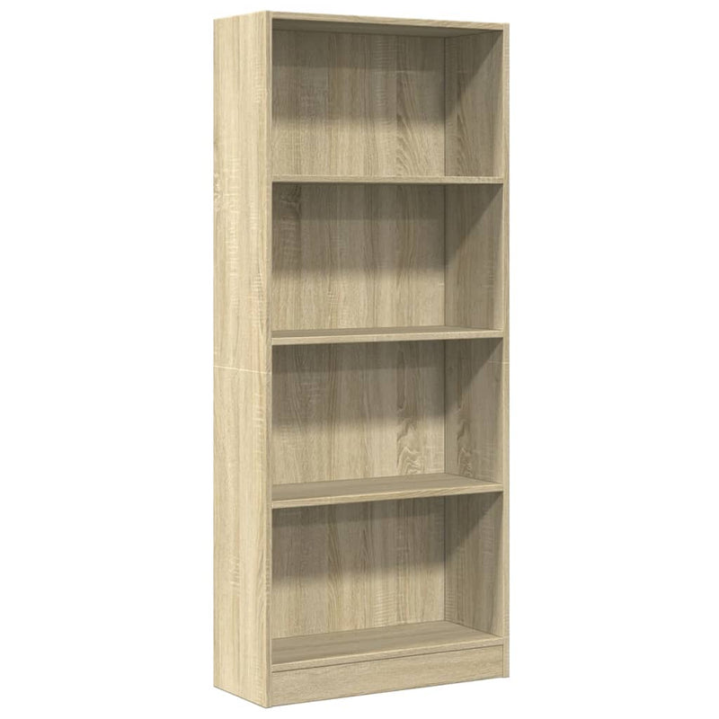 vidaXL sonoma tölgy színű szerelt fa könyvszekrény 60 x 24 x 143 cm