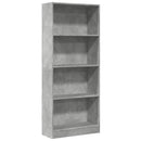 vidaXL betonszürke szerelt fa könyvespolc 60 x 24 x 143 cm