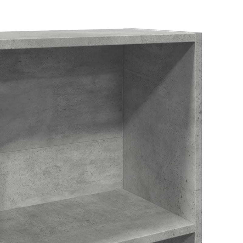 vidaXL betonszürke szerelt fa könyvespolc 60 x 24 x 143 cm