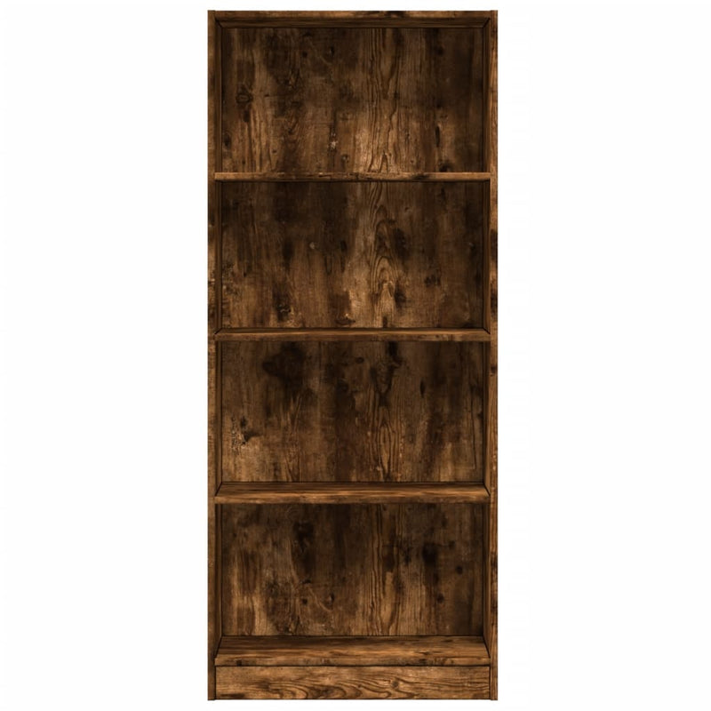 vidaXL füstös tölgy színű szerelt fa könyvszekrény 60 x 24 x 143 cm