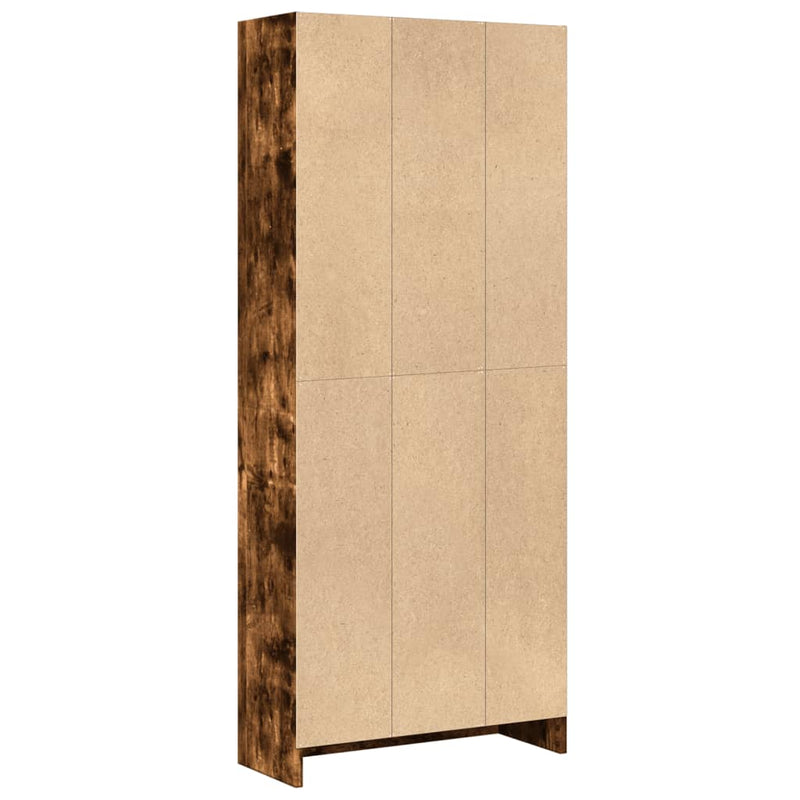 vidaXL füstös tölgy színű szerelt fa könyvszekrény 60 x 24 x 143 cm