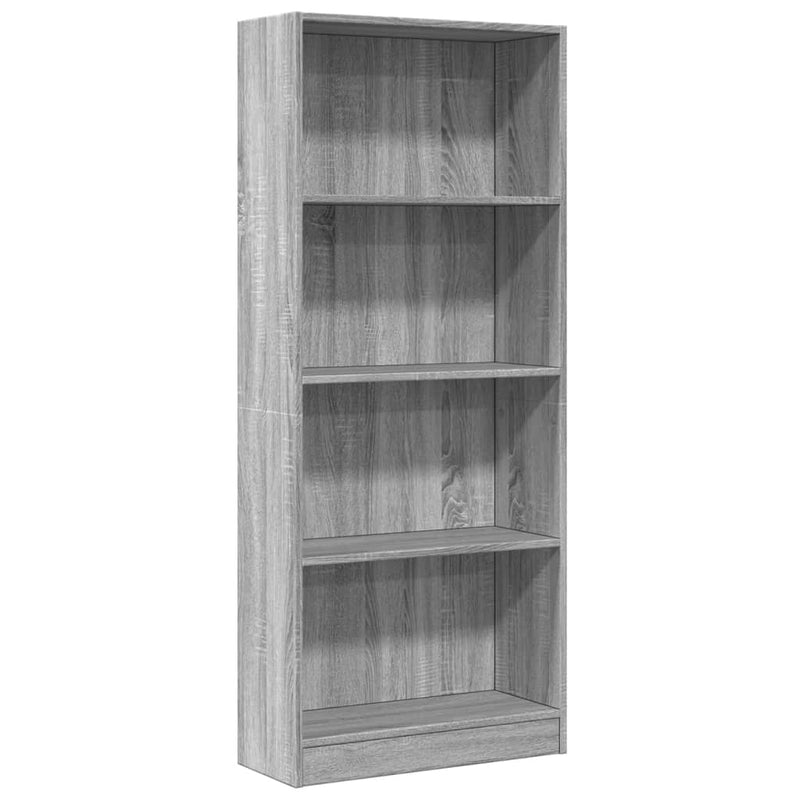 vidaXL szürke sonoma színű szerelt fa könyvespolc 60 x 24 x 143 cm