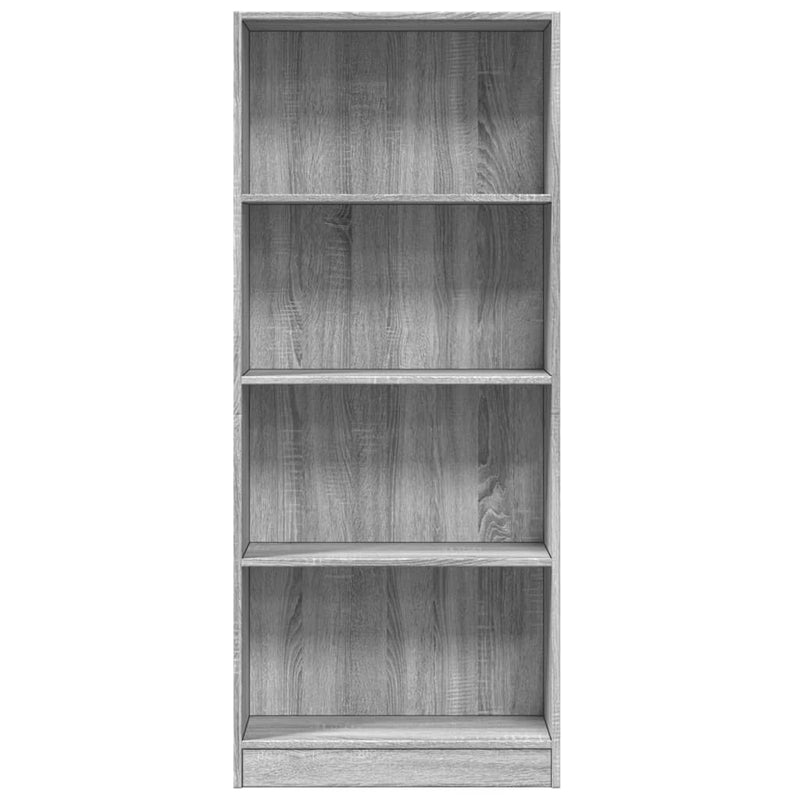 vidaXL szürke sonoma színű szerelt fa könyvespolc 60 x 24 x 143 cm