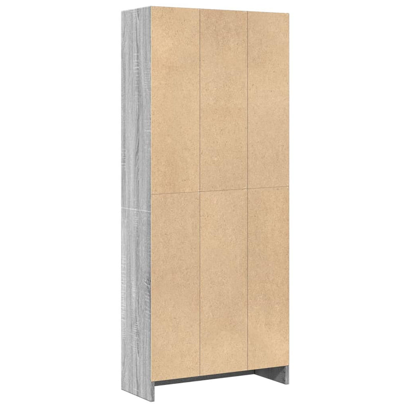 vidaXL szürke sonoma színű szerelt fa könyvespolc 60 x 24 x 143 cm