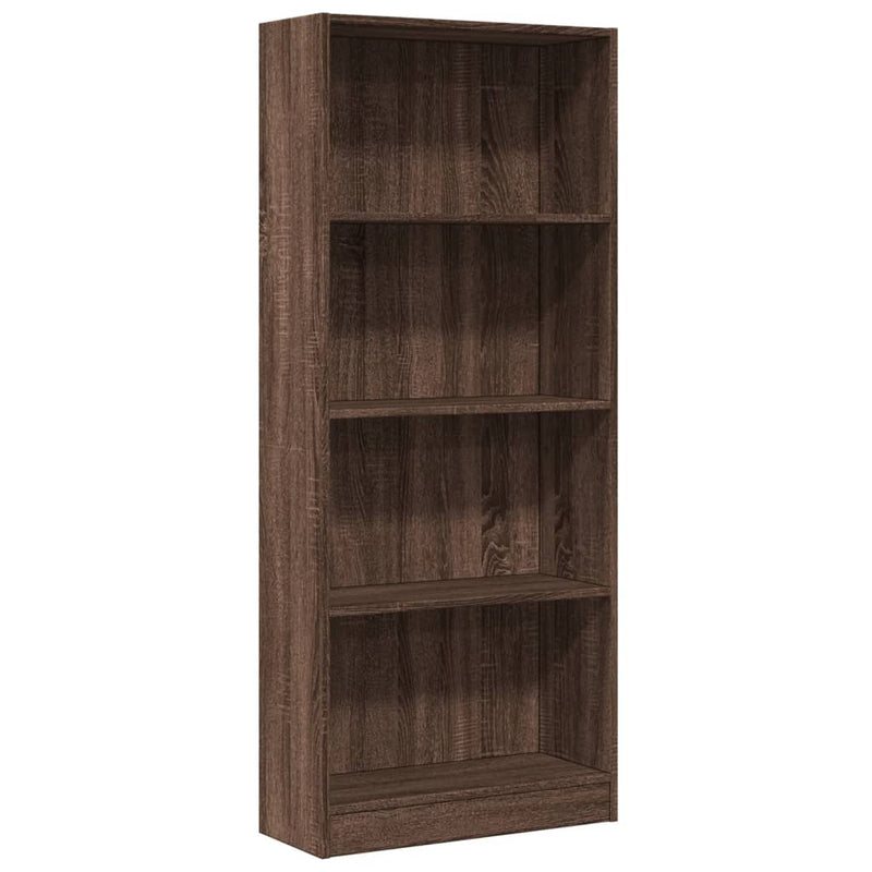 vidaXL barna tölgy színű szerelt fa könyvszekrény 60 x 24 x 143 cm