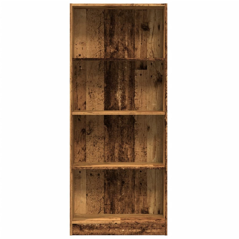vidaXL antik fa színű szerelt fa könyvespolc 60 x 24 x 143 cm