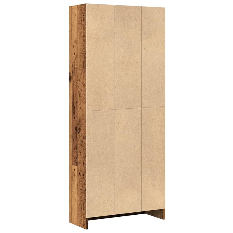 vidaXL antik fa színű szerelt fa könyvespolc 60 x 24 x 143 cm