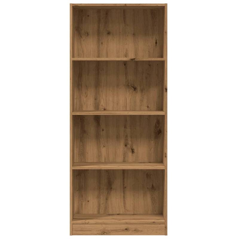 vidaXL kézműves tölgy szerelt fa könyvespolc 60 x 24 x 143 cm