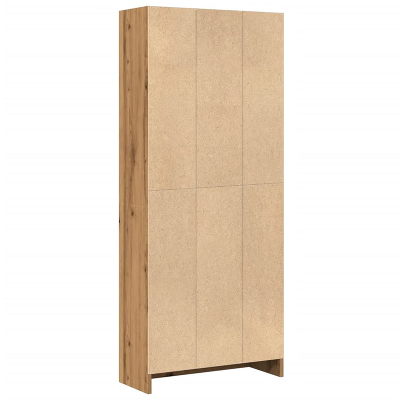 vidaXL kézműves tölgy szerelt fa könyvespolc 60 x 24 x 143 cm