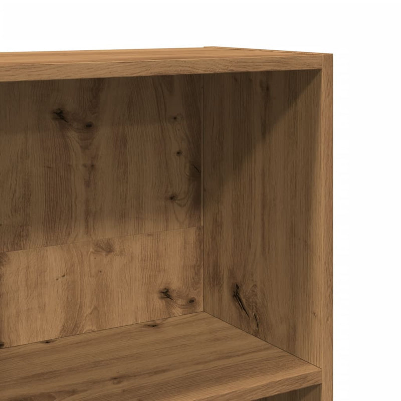 vidaXL kézműves tölgy szerelt fa könyvespolc 60 x 24 x 143 cm