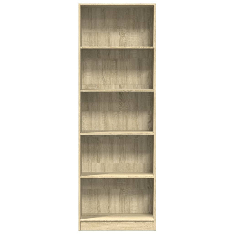 vidaXL sonoma tölgy színű szerelt fa könyvespolc 60 x 24 x 176 cm