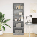 vidaXL betonszürke szerelt fa könyvespolc 60 x 24 x 176 cm