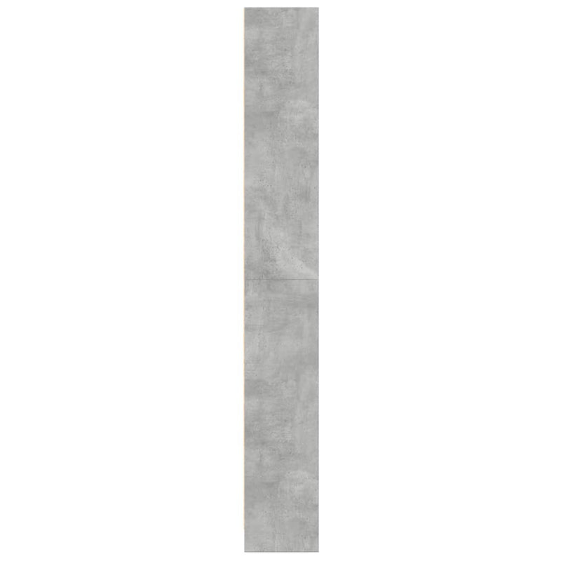 vidaXL betonszürke szerelt fa könyvespolc 60 x 24 x 176 cm