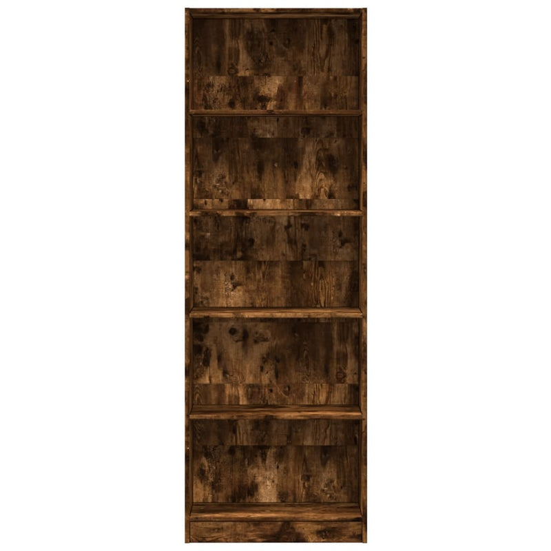 vidaXL füstös tölgy színű szerelt fa könyvszekrény 60 x 24 x 176 cm