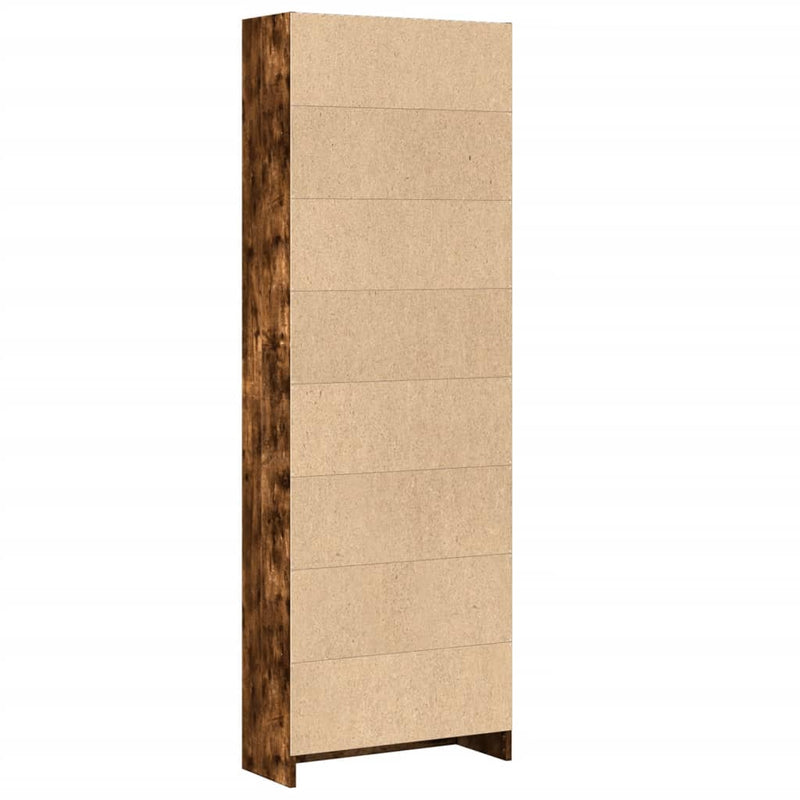 vidaXL füstös tölgy színű szerelt fa könyvszekrény 60 x 24 x 176 cm