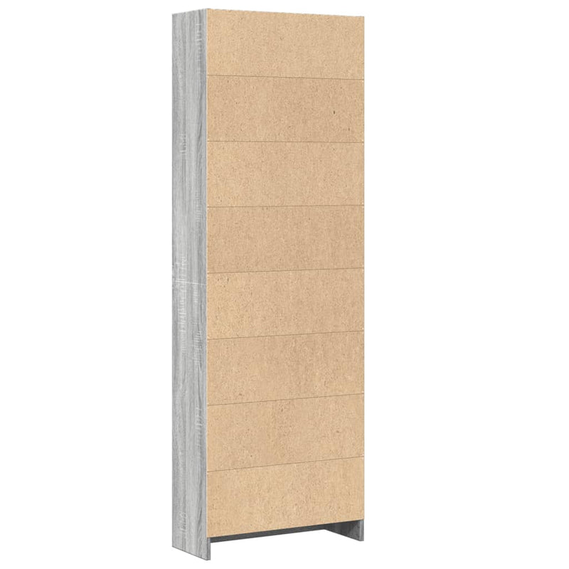 vidaXL szürke sonoma színű szerelt fa könyvespolc 60 x 24 x 176 cm