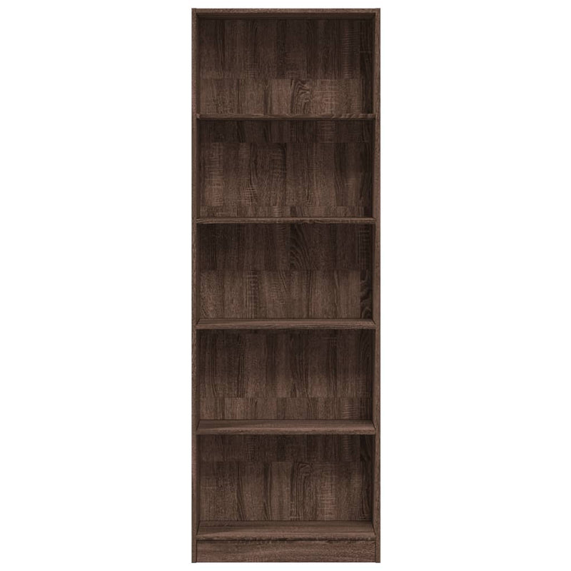 vidaXL barna tölgy színű szerelt fa könyvszekrény 60 x 24 x 176 cm