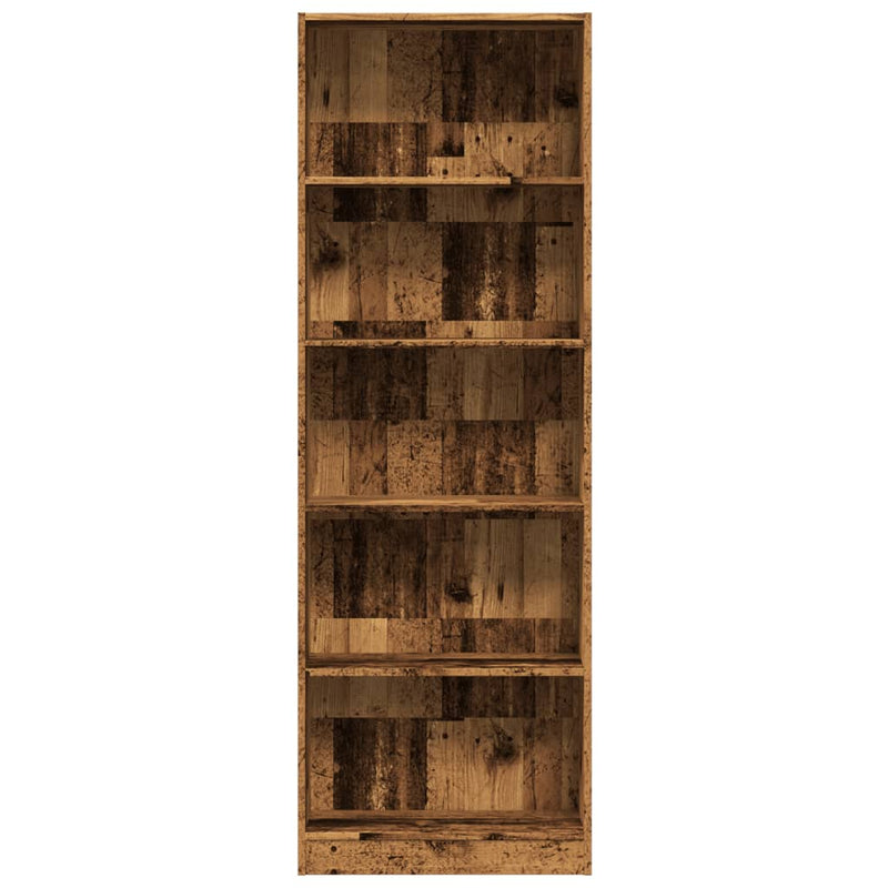 vidaXL antik fa színű szerelt fa könyvespolc 60 x 24 x 176 cm