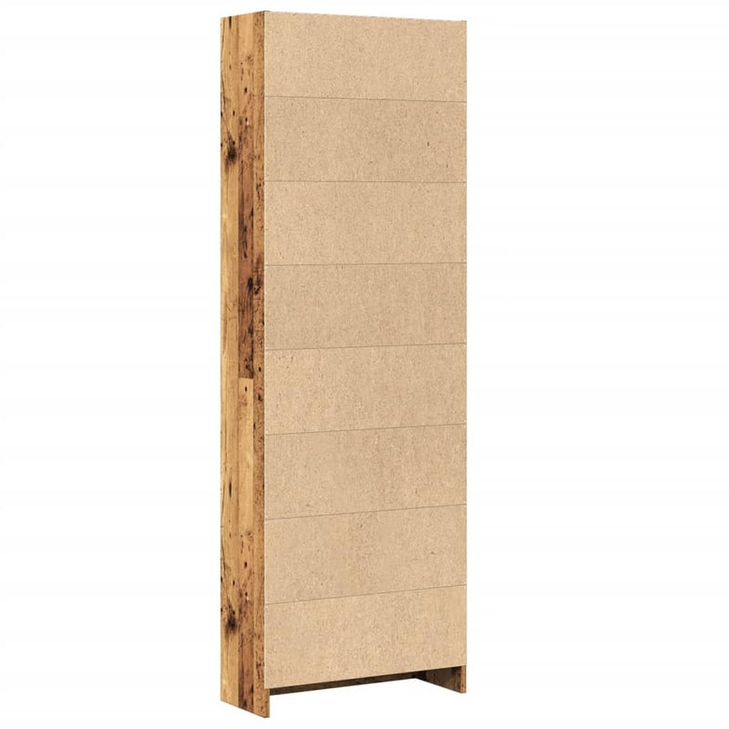vidaXL antik fa színű szerelt fa könyvespolc 60 x 24 x 176 cm