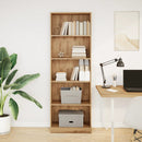 vidaXL műfából készült könyvespolc kézműves tölgyfa 60 x 24 x 176 cm