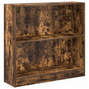 vidaXL füstös tölgy színű szerelt fa könyvszekrény 80 x 24 x 76 cm