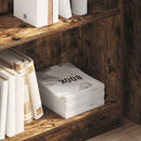 vidaXL füstös tölgy színű szerelt fa könyvszekrény 80 x 24 x 76 cm