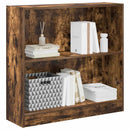 vidaXL füstös tölgy színű szerelt fa könyvszekrény 80 x 24 x 76 cm