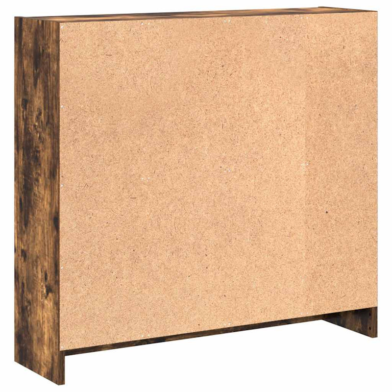 vidaXL füstös tölgy színű szerelt fa könyvszekrény 80 x 24 x 76 cm