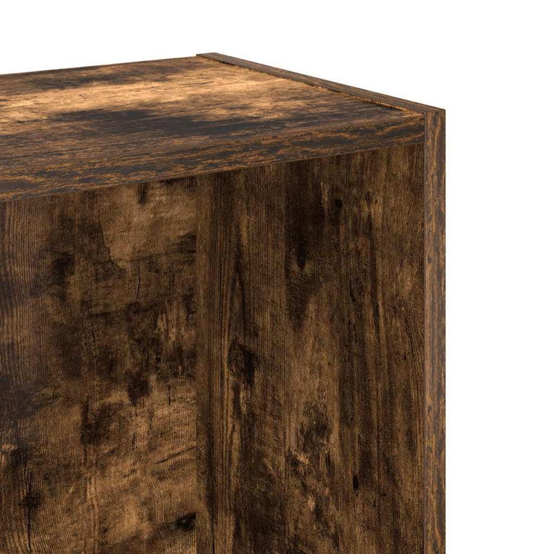 vidaXL füstös tölgy színű szerelt fa könyvszekrény 80 x 24 x 76 cm