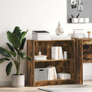 vidaXL füstös tölgy színű szerelt fa könyvszekrény 80 x 24 x 76 cm