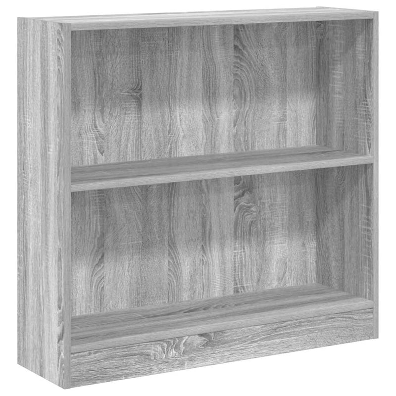 vidaXL szürke sonoma színű szerelt fa könyvespolc 80 x 24 x 76 cm