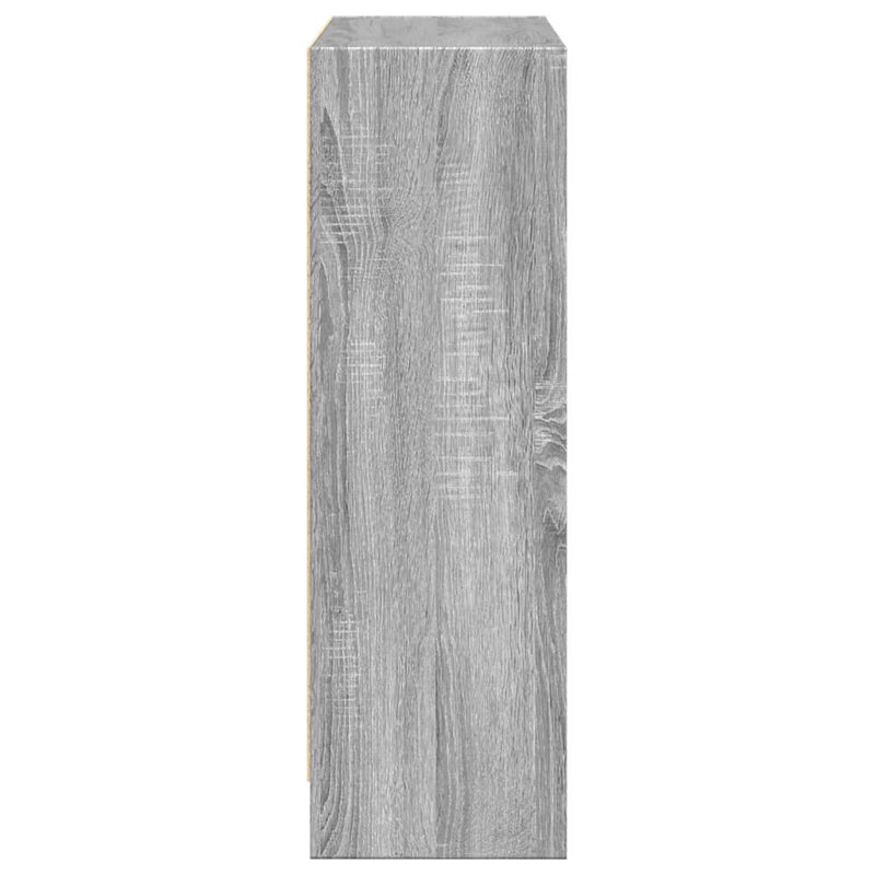 vidaXL szürke sonoma színű szerelt fa könyvespolc 80 x 24 x 76 cm