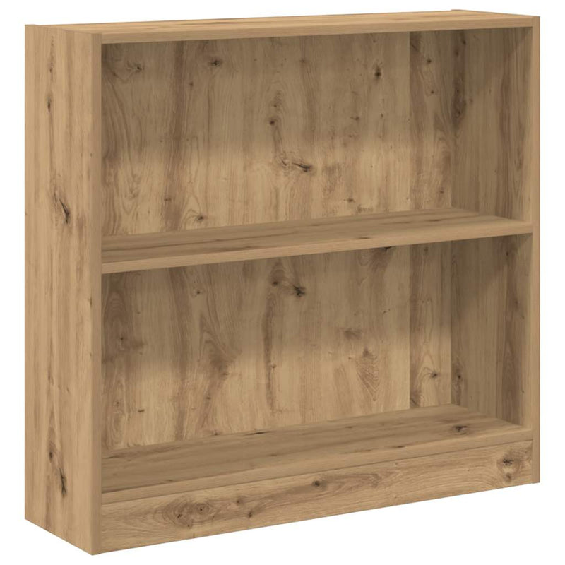 vidaXL kézműves tölgy szerelt fa könyvespolc 80 x 24 x 76 cm