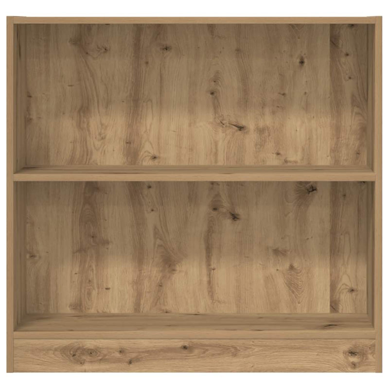 vidaXL kézműves tölgy szerelt fa könyvespolc 80 x 24 x 76 cm