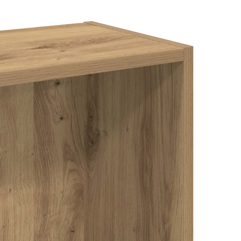 vidaXL kézműves tölgy szerelt fa könyvespolc 80 x 24 x 76 cm