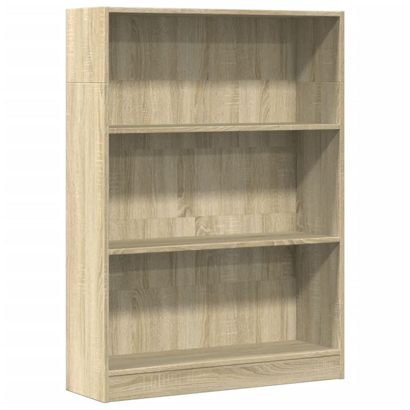 vidaXL sonoma tölgy színű szerelt fa könyvespolc 80 x 24 x 109 cm