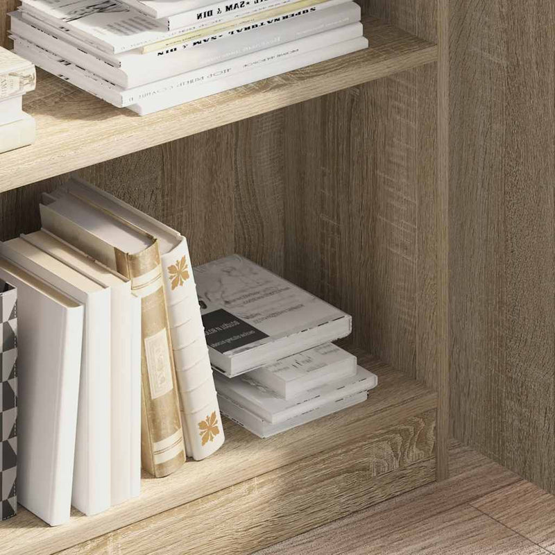 vidaXL sonoma tölgy színű szerelt fa könyvespolc 80 x 24 x 109 cm