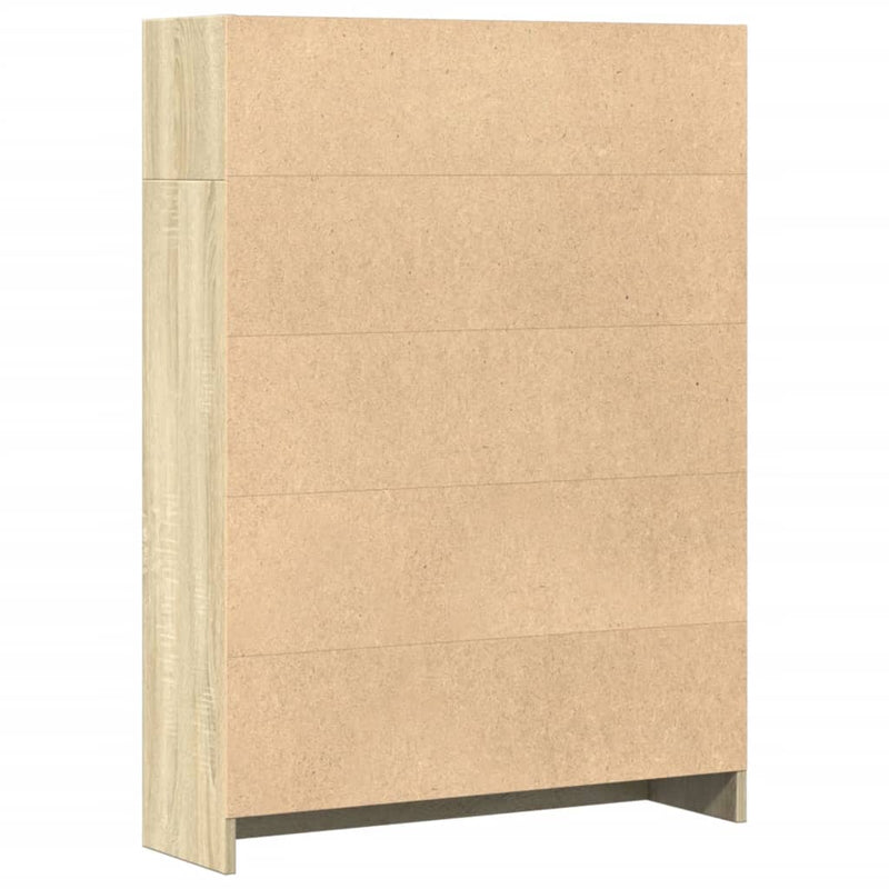 vidaXL sonoma tölgy színű szerelt fa könyvespolc 80 x 24 x 109 cm
